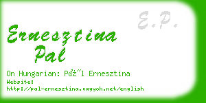 ernesztina pal business card